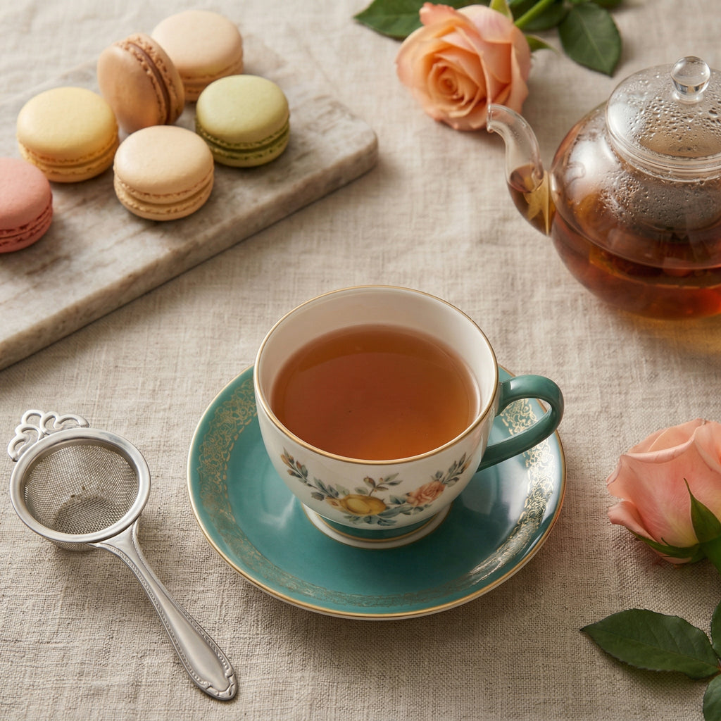 Elegant Porcelain Tea Cup and Saucer Set