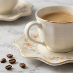 Floral Elegance Porcelain Teacup & Saucer Set