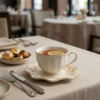 Floral Elegance Porcelain Teacup & Saucer Set
