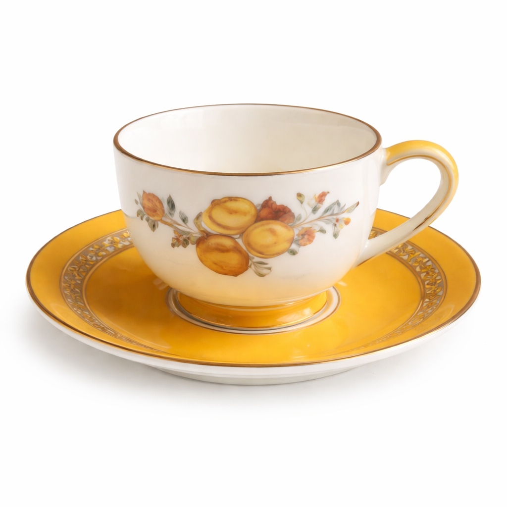Charming Porcelain Tea Cup and Saucer Set