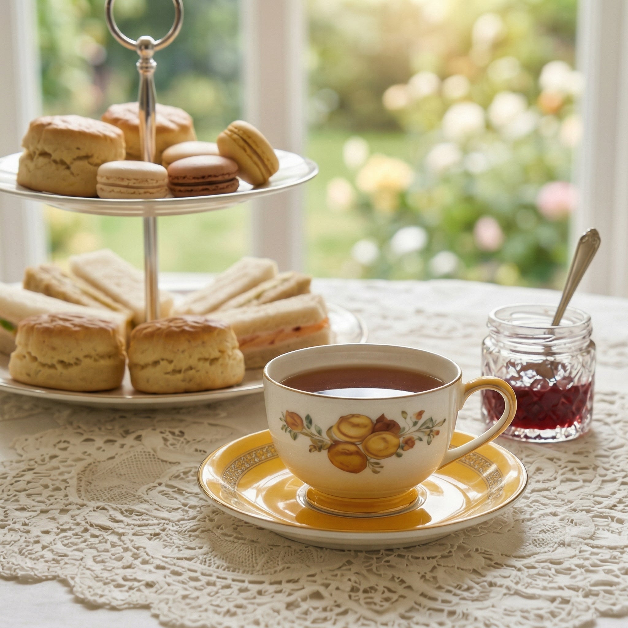 Charming Porcelain Tea Cup and Saucer Set