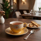 Vintage Yellow Tea Cup and Saucer Set
