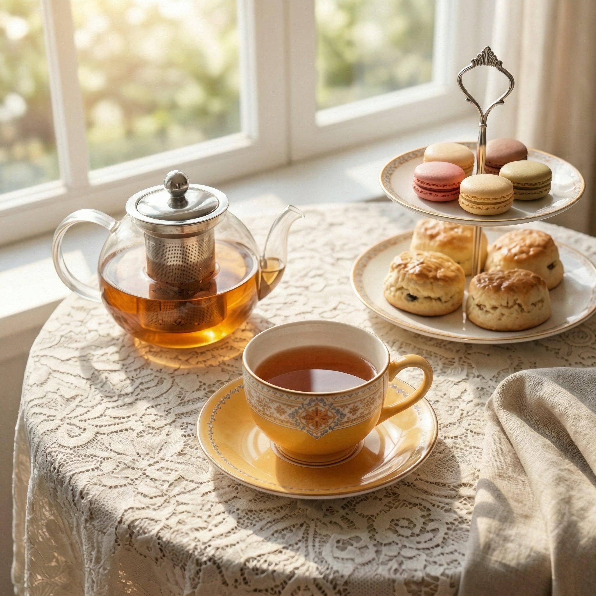 Vintage Yellow Tea Cup and Saucer Set