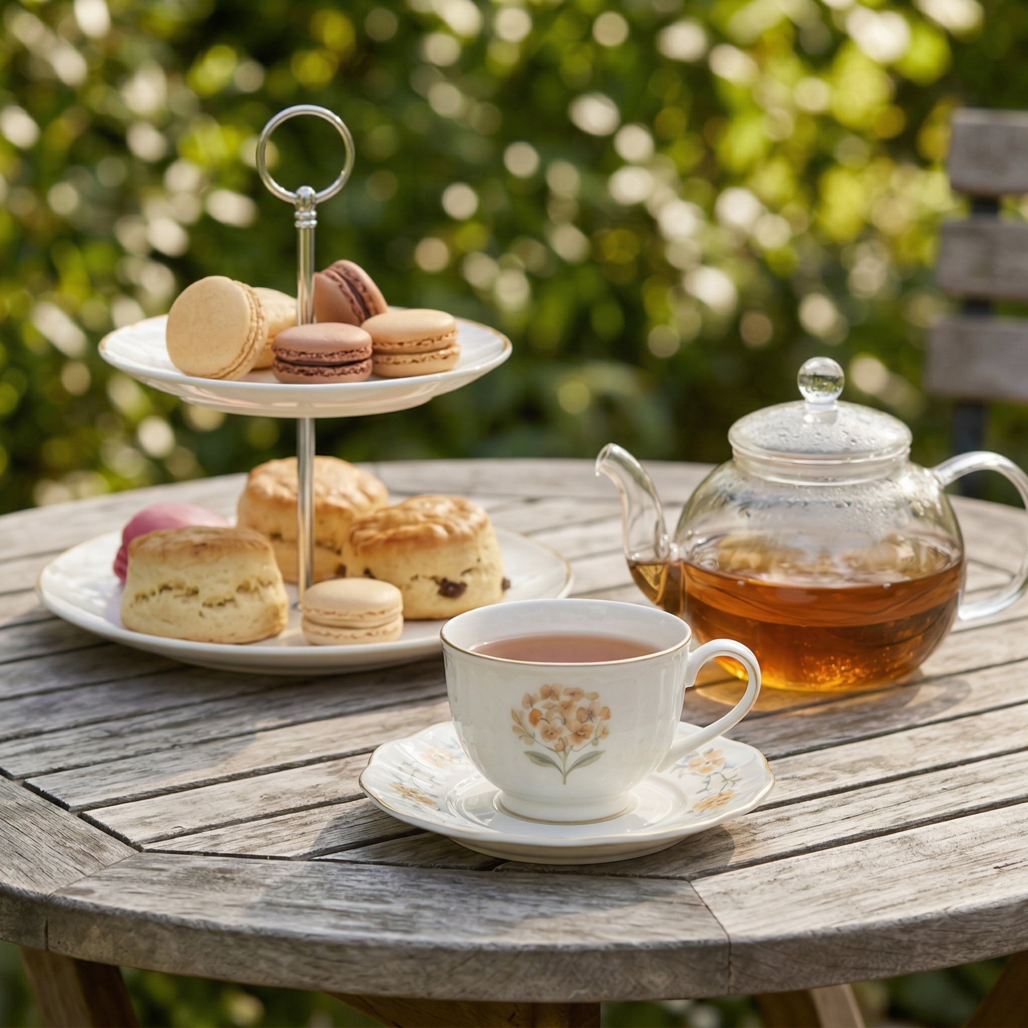 Peach Blossom Porcelain Teacup & Saucer Set