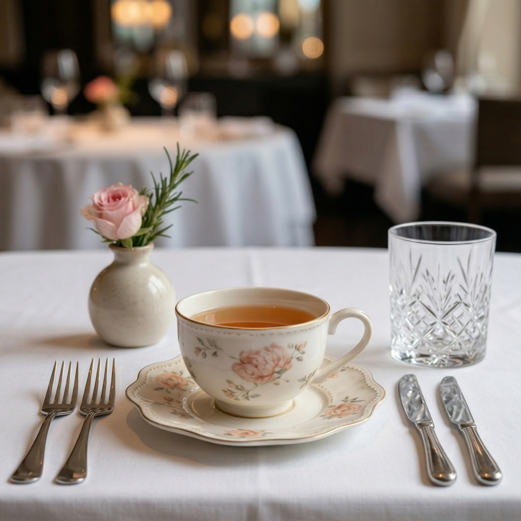 Elegant Rose Porcelain Teacup & Saucer Set